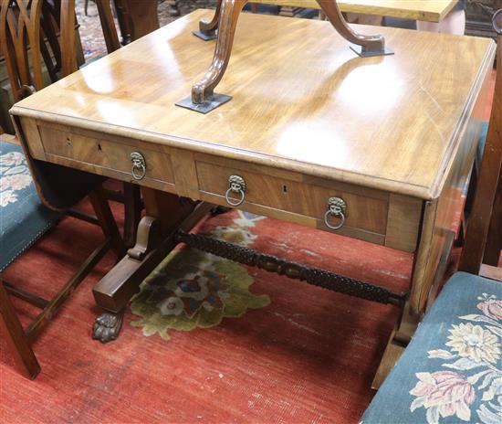 A Regency mahogany sofa table W.92cm